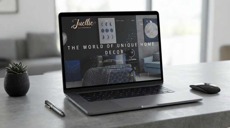 juellie accessories website laptop mockup 768x429